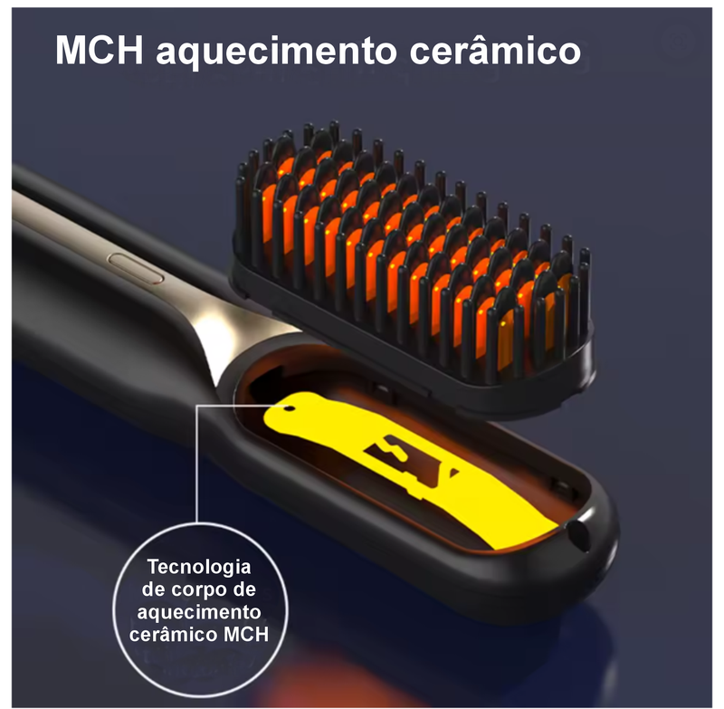Escova Alisadora de Cabelo 5 em 1 Sem Fio HairLux – luxo, exclusividade e praticidade.