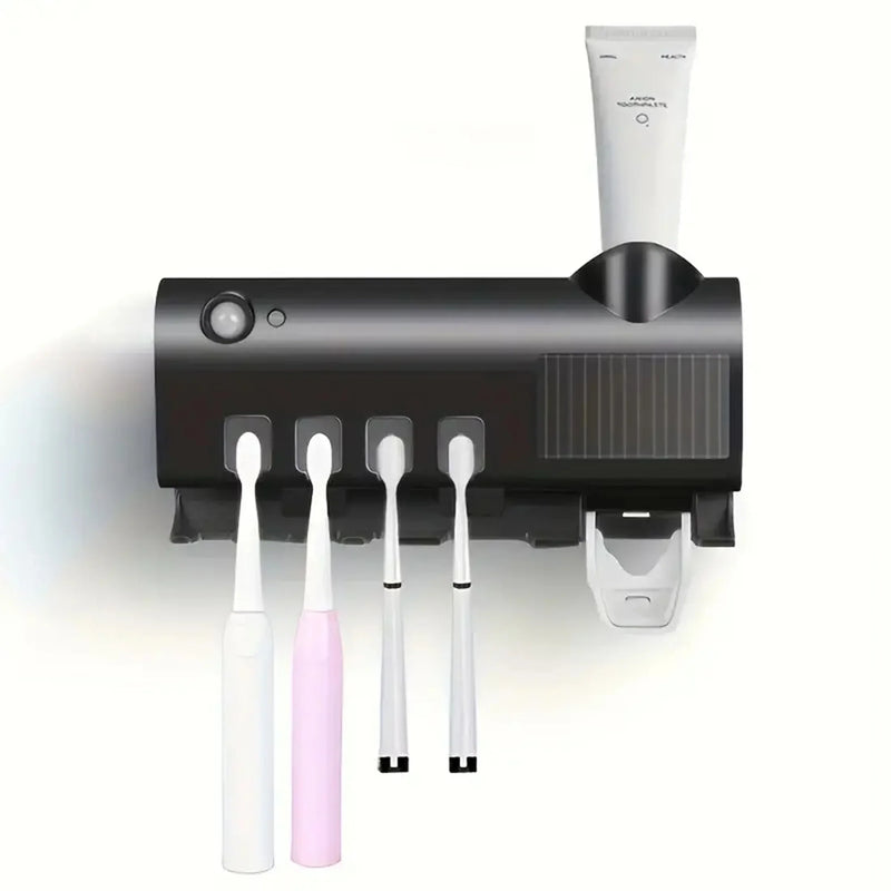 Aplicador inteligente de Creme Dental - Dispensa de Escovas com Esterilizador Ultra Violeta